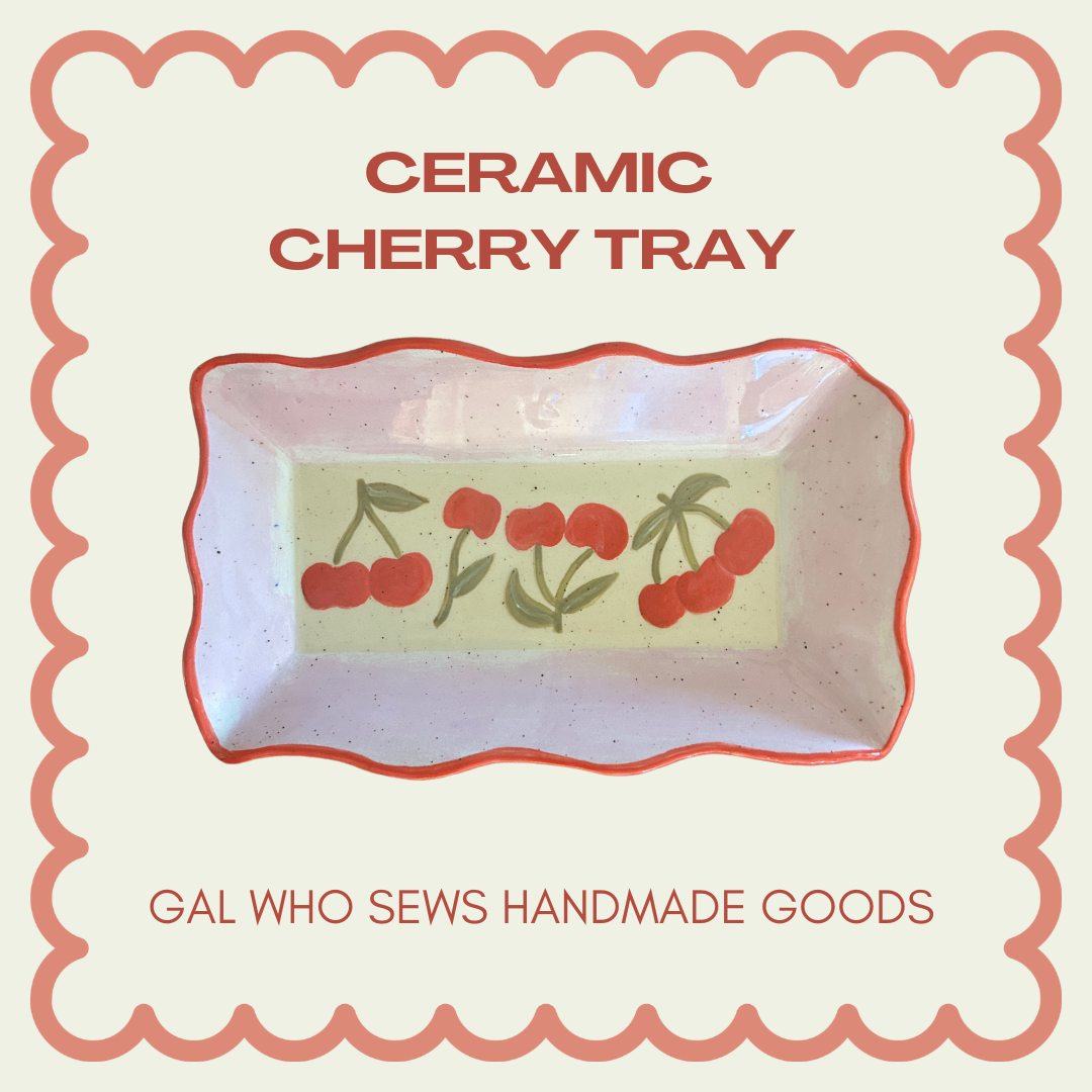 Ceramic Cherry Tray