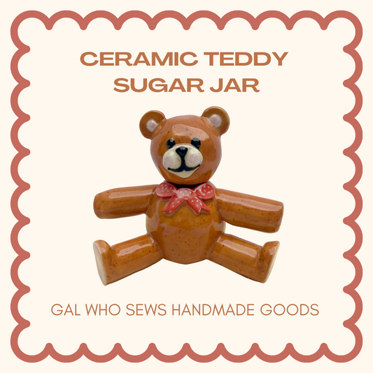 Ceramic Teddy Sugar Jar
