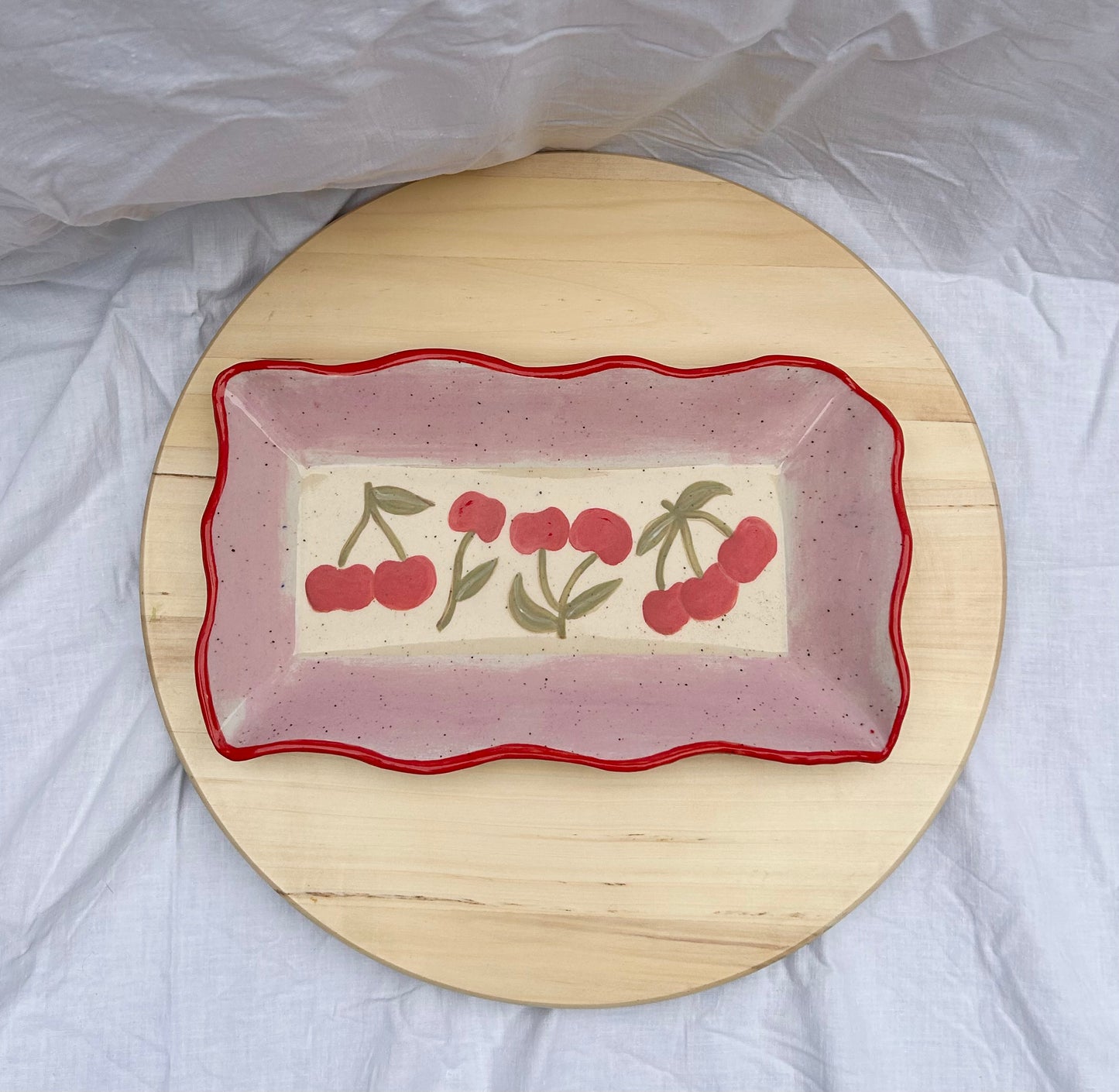 Ceramic Cherry Tray