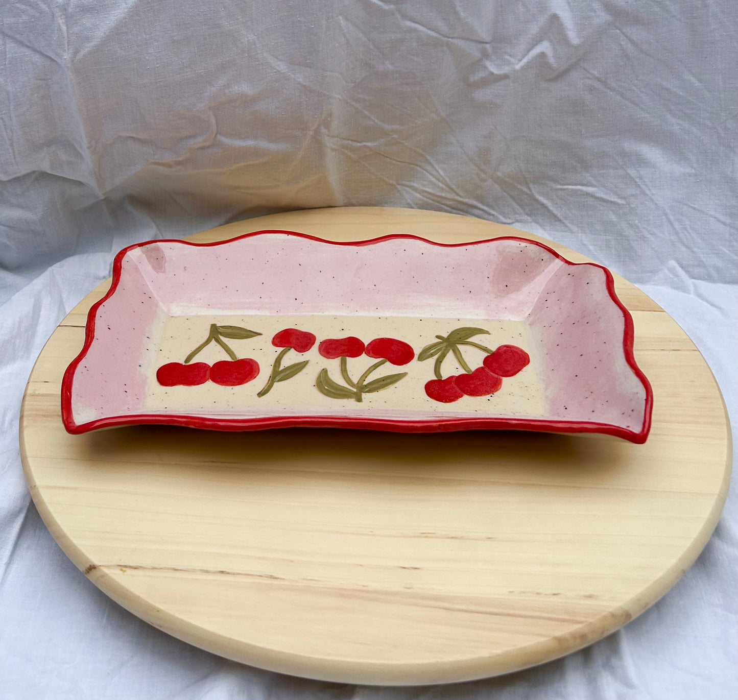 Ceramic Cherry Tray